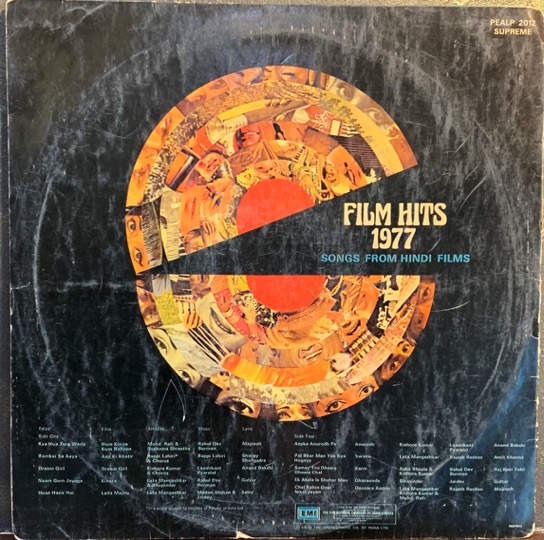 FILM HITS 1977 VINYL LP RECORD Indian Music Store